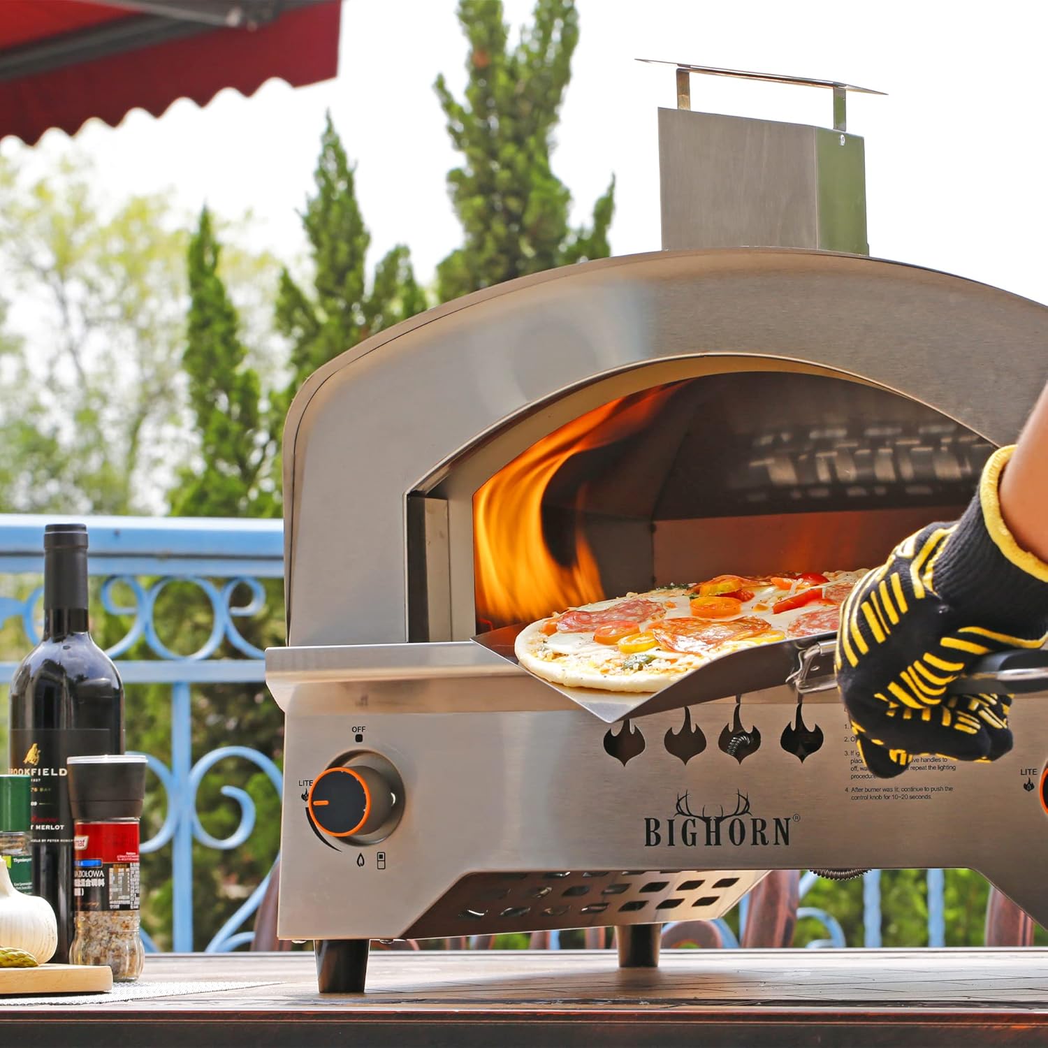 Gas Pizza Oven with 13 inch Pizza Stone T9404