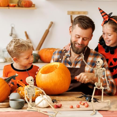 5.4 ft Posable Halloween Skeleton with Movable Joints Q98286