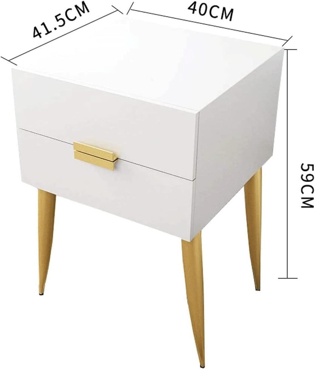 Grey 2 Drawer Wood Bedside Table S88774