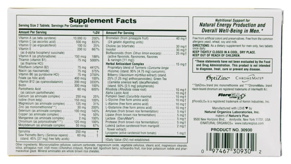 120 Tablets Men Iron-Free T7366