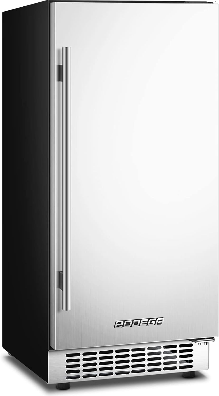 Beverage Cooler 24 Inch, Stainless Steel Under Counter Beverage Refrigerator 180 Cans Y520426
