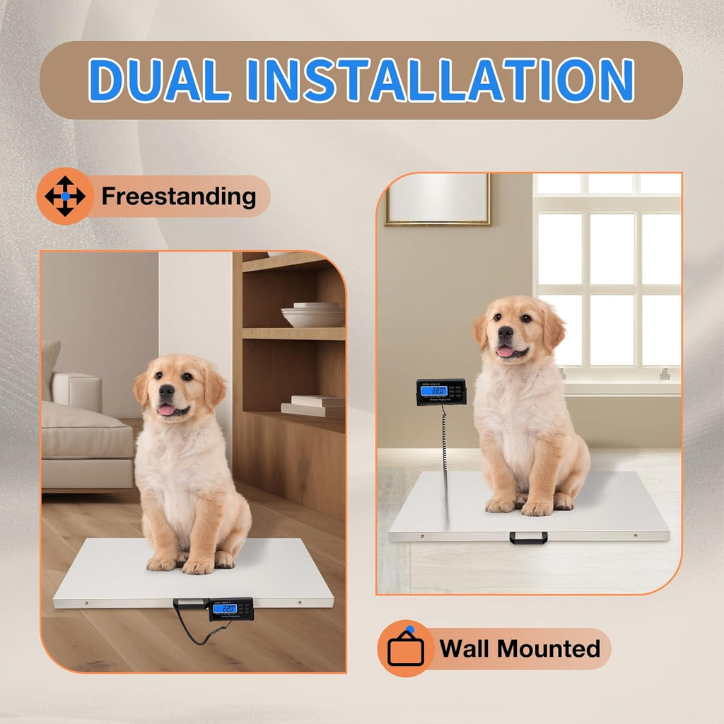 Digital Pet Scale Max 660lbs Heavy Duty with Power Adapter C905