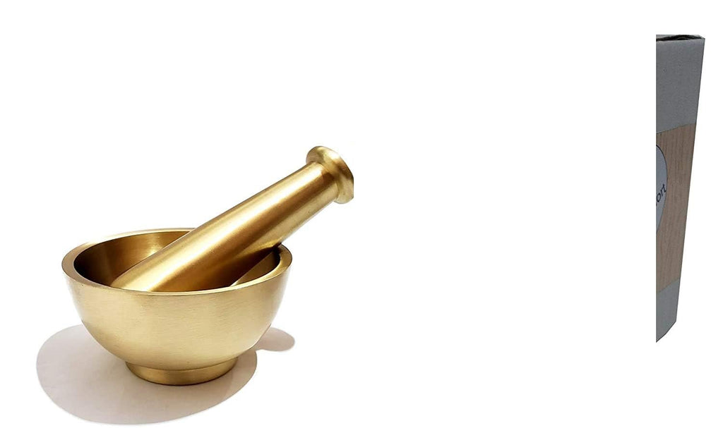 Brass Mortar Pestle Set, 4.5 Inches J60658