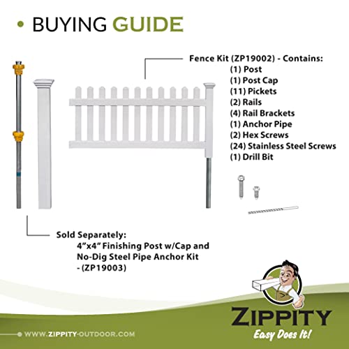 White 36"H x 72"W No Dig Fence Q875687