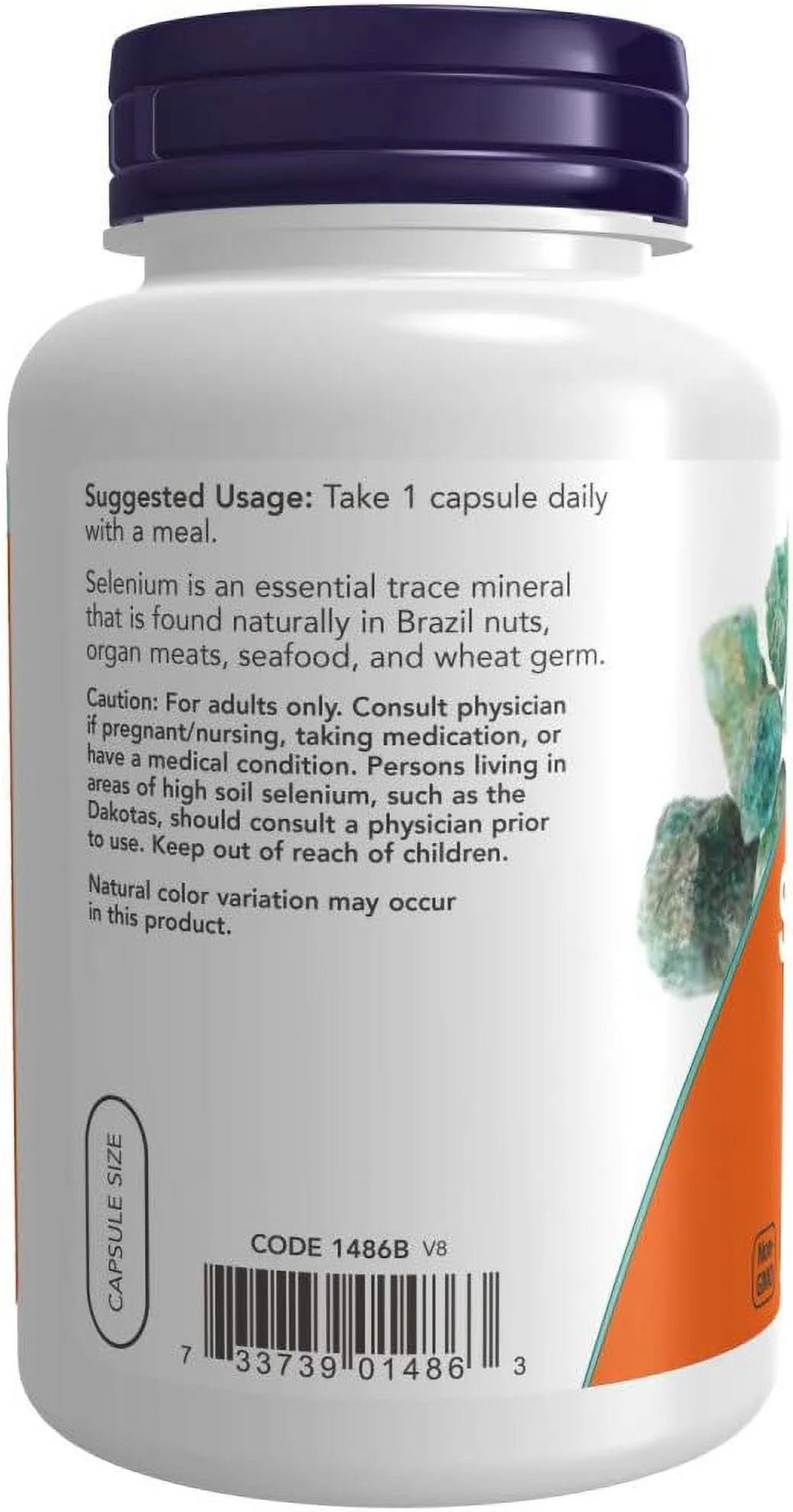 Selenium 200 mcg 180 Count (Pack of 2) Unflavored B176