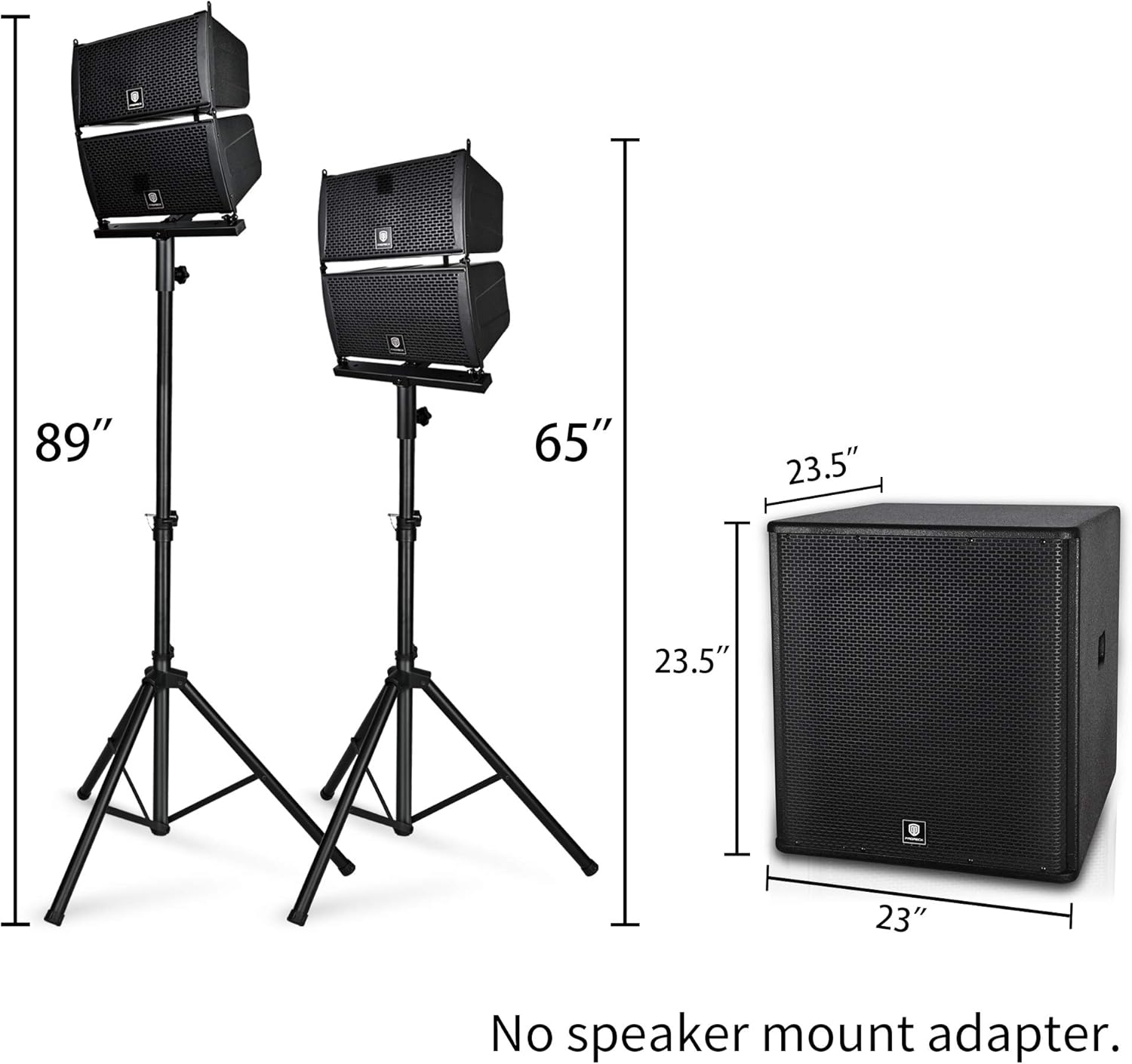 18-inch 4000W Stereo PA Speaker System with Active Subwoofer M840774