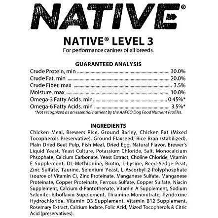 40 Pounds Level 3 Performance Dog Food M8666