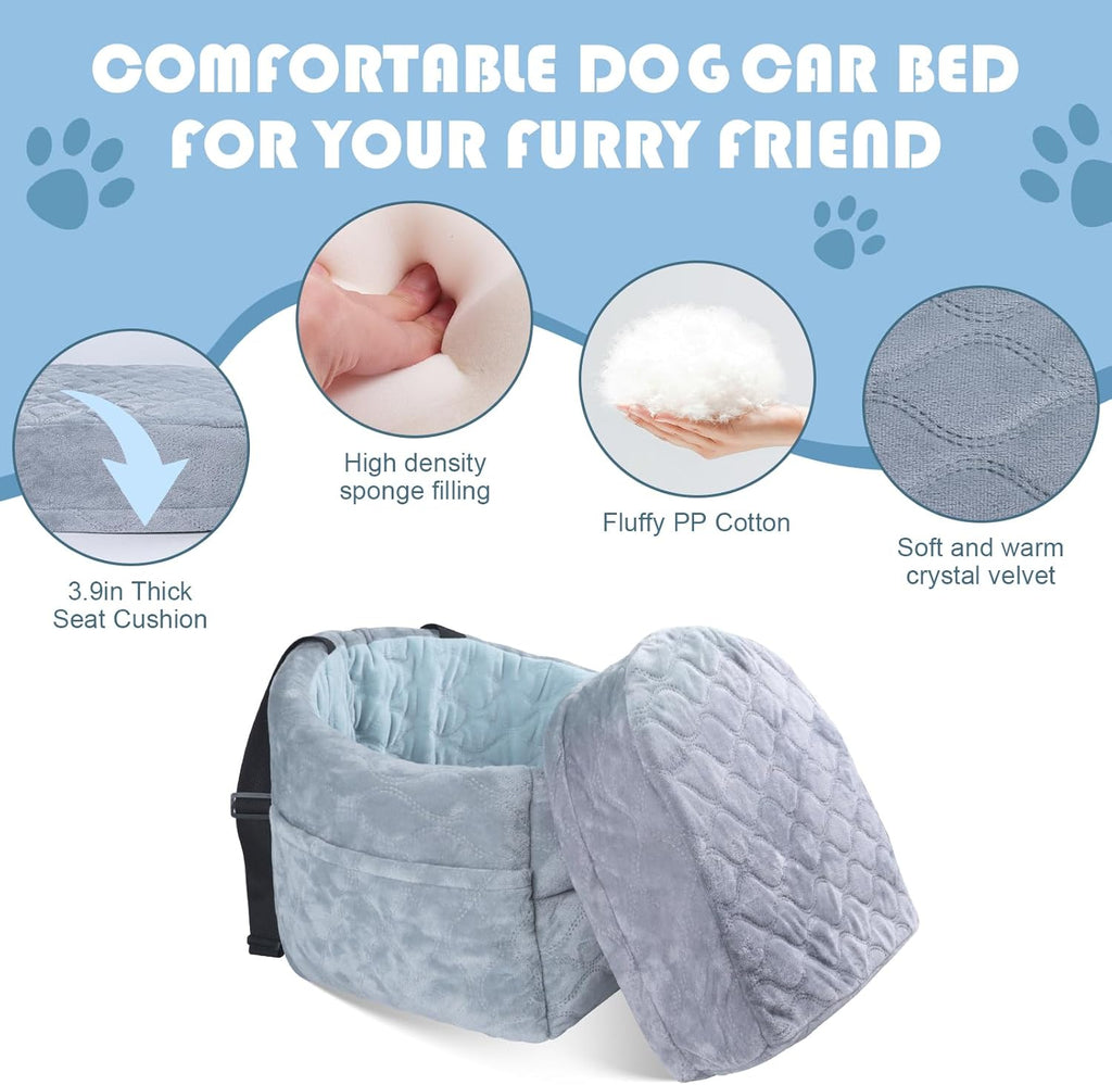 Washable Dog Booster Car Seat with Memory Foam Cushion Q9941