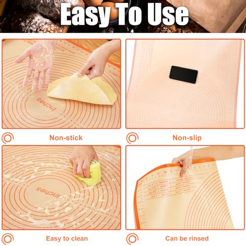 Non-slip Silicone Extra Large Baking Mat with Measurement T501830
