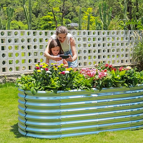 8×4×2 ft Galvanized Raised Garden Bed Kit A900005
