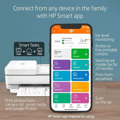 White All-in-One Wireless Color Inkjet Printer, Print Copy Scan G776108
