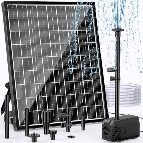 30W Solar Pond Pump 430GPH with Diverter Valve & 6.6 FT Tubing H250829