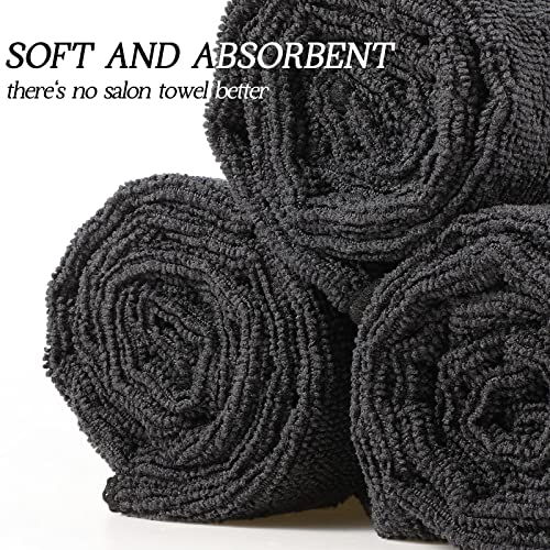 36 Packs Gray Microfiber Absorbent Salon Towels 16 x 28 Inches X158