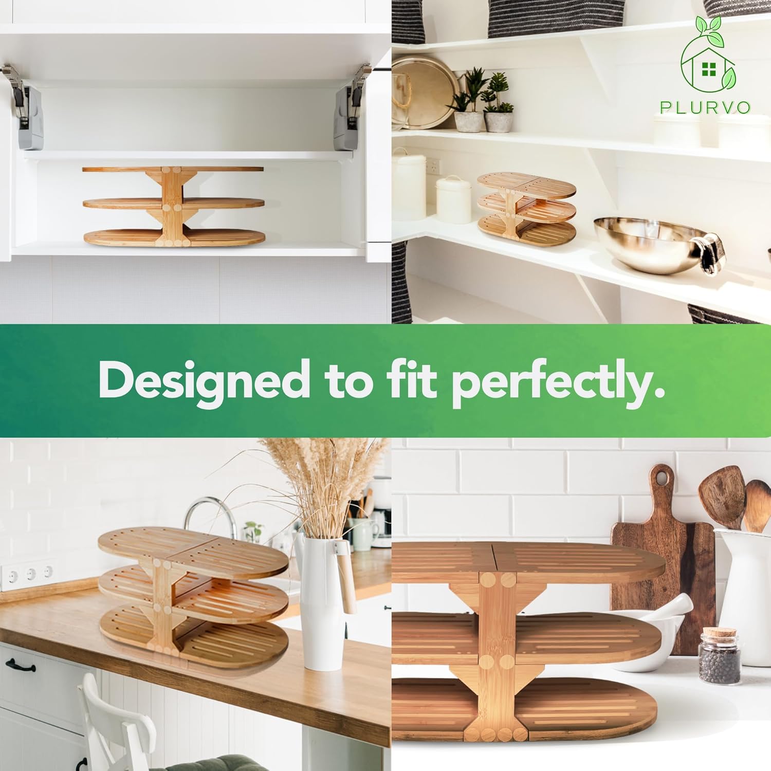 6-Tier Bamboo Plate Organizer S320147