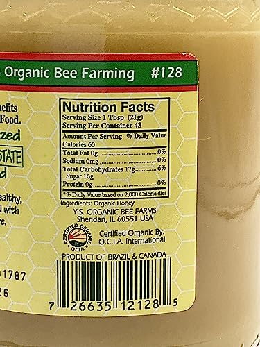 1 Lb Organic Raw Honey N813537