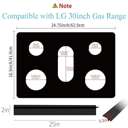 Reusable Non-Stick Stove Top Cover Guard With 2PCS Stove Gap Covers V476919