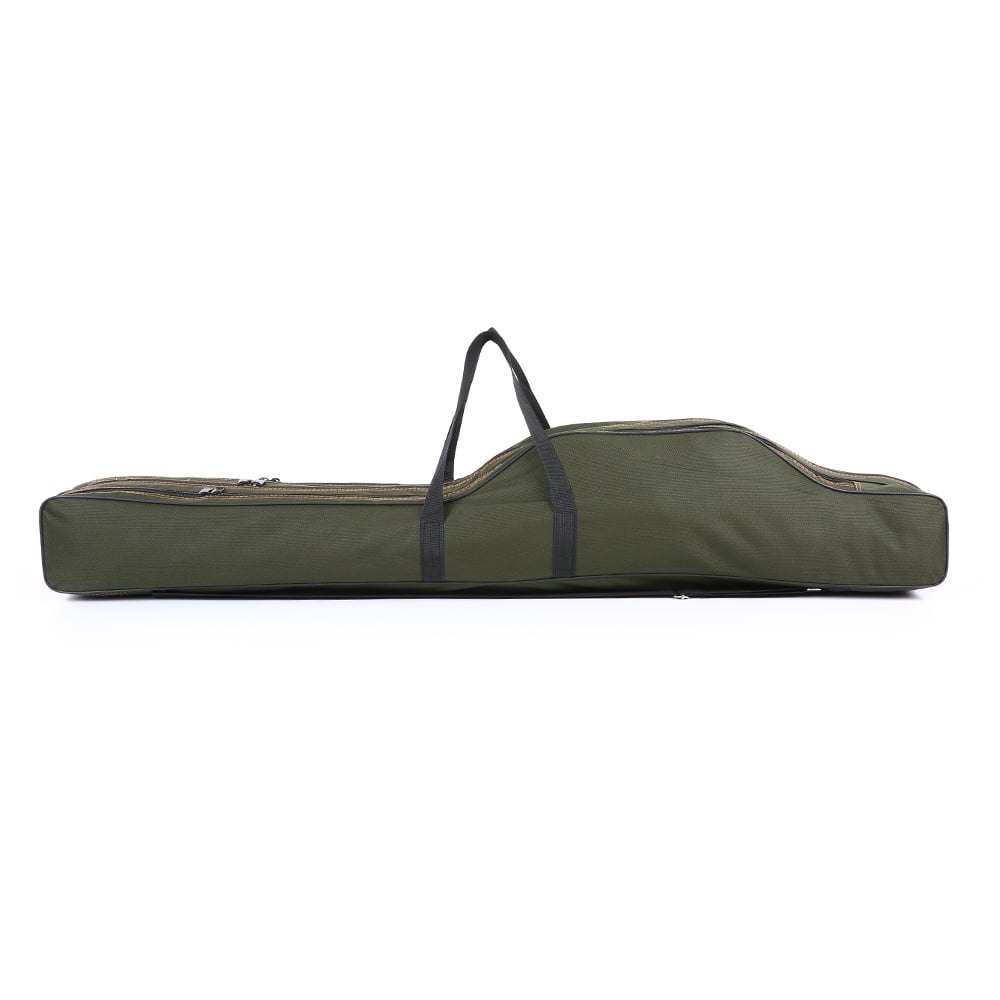 Portable Folding Fishing Rod Carrier Canvas Storage Bag Case H8085