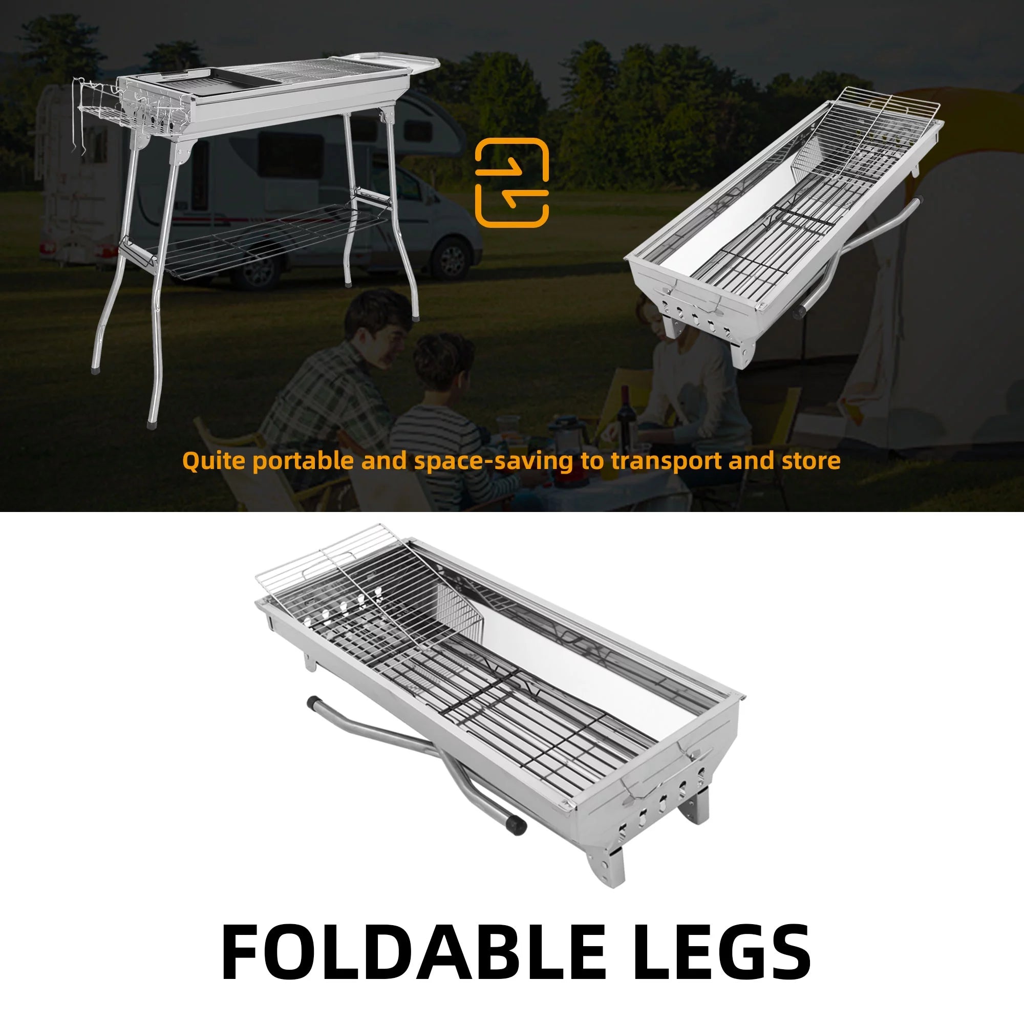 Stainless Steel Portable Charcoal Grill C323