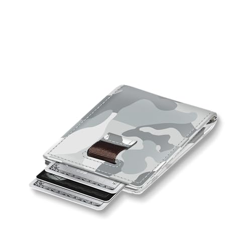 Slim Leather RFID Blocking Wallet with Airtag Holder S2760