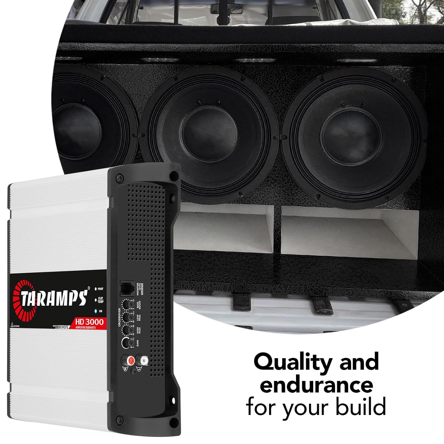 White 3000 Watts RMS 1 Channel Car Audio Amplifier T48828