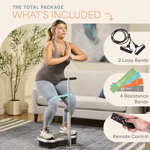 Vibration Plate Exercise Machine with Handlebars R8469