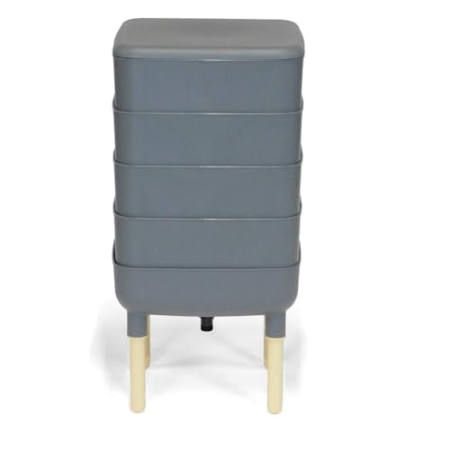 Grey 4-Tray Worm Vermicomposter Bin B299059
