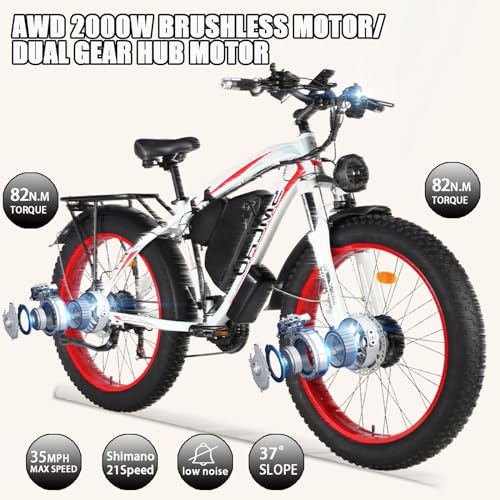 2000W Dual Motor 48V 22Ah Fat Tire Electric Bike Z3239