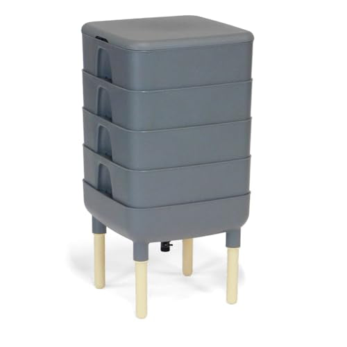Grey 4-Tray Worm Vermicomposter Bin B299059