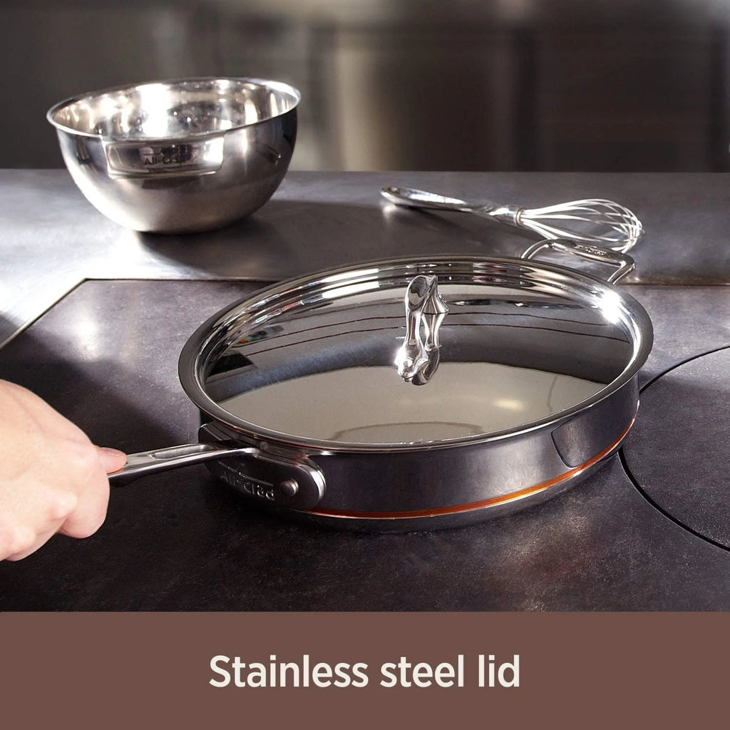 14 Piece 5-Ply Stainless Steel Copper Core Cookware Set C208