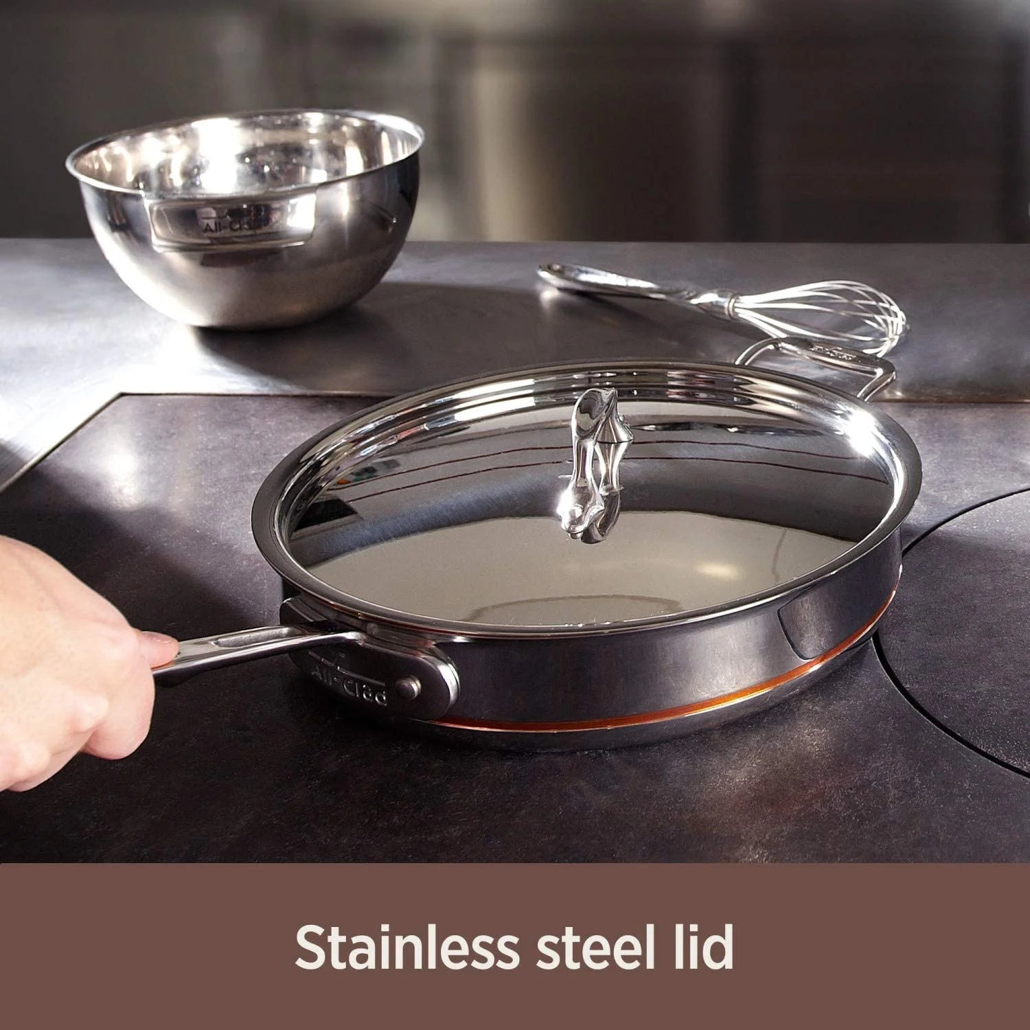 14 Piece 5-Ply Stainless Steel Copper Core Cookware Set C208