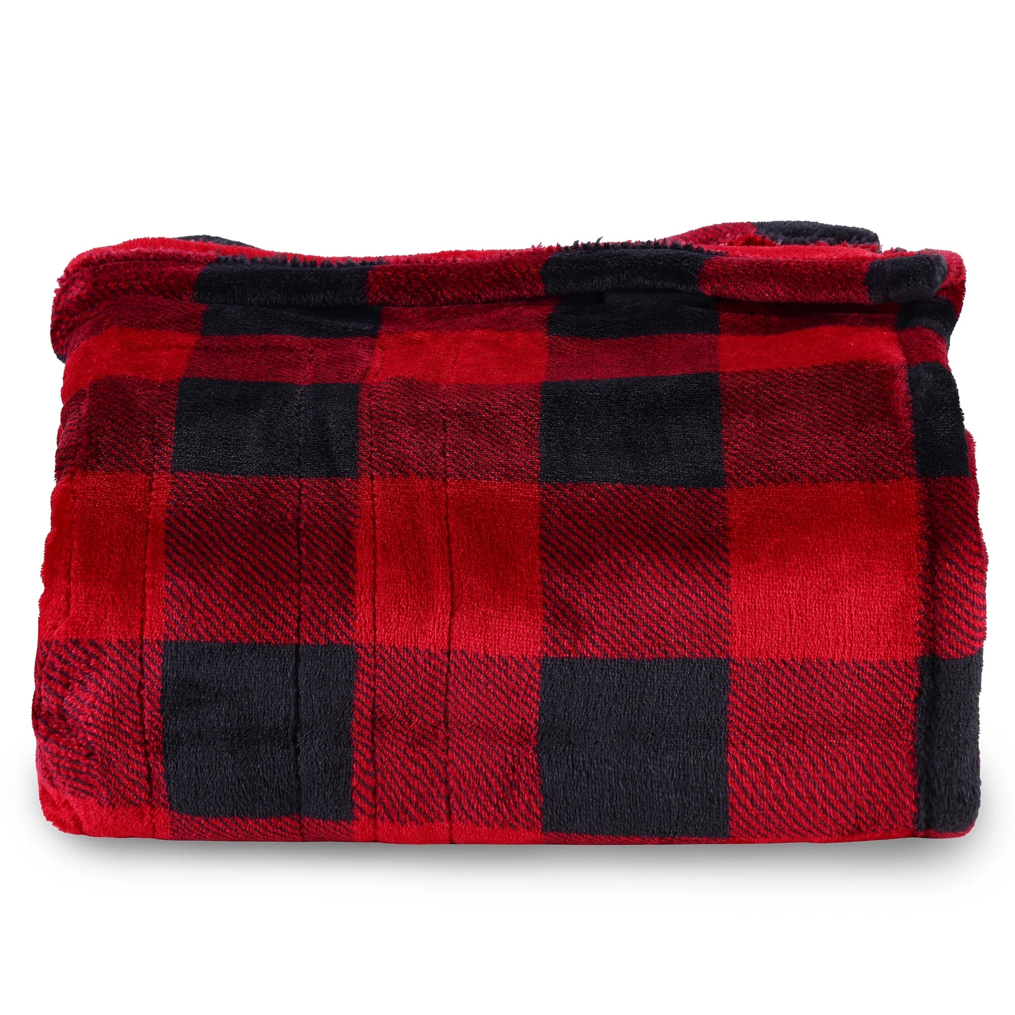 50" x 60" Red & Black Flannel Electric Heated Throw Blanket E123