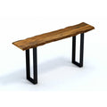 Live Edge Acacia Wood Console Table with Black Metal Legs O70688
