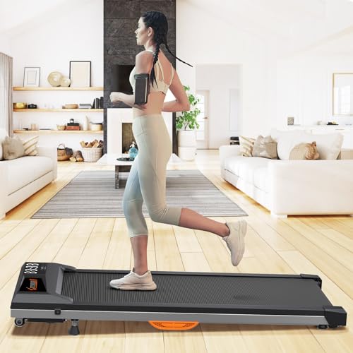 Under Desk Treadmill, 2 in 1 Portable Walking Jogging Running Machine with Remote Control, LED Display, 330lbs X975112