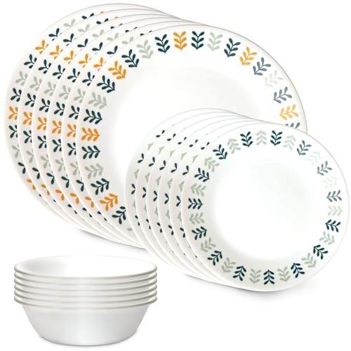 18-PC Dinnerware Set, Service for 6, Glass Plate & Bowl Set W233953