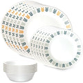 18-PC Dinnerware Set, Service for 6, Glass Plate & Bowl Set W233953