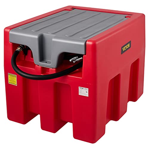 58 Gallon 10 GPM Diesel Fuel Tank with 12V Electric Transfer Pump and 13.1ft Rubber Hose H6634