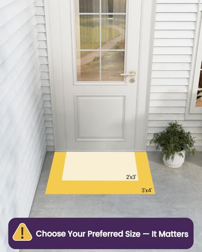 Heavy Duty Non-Slip Rubber Entry Mat, 24x36, Black P8830