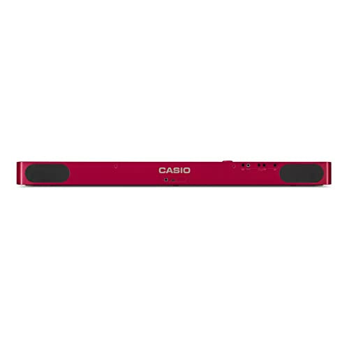 Red Digital Piano Bundle with Furniture Stand, Sustain Pedal, Bench, Instructional Book, DVD, Polishing Cloth X153