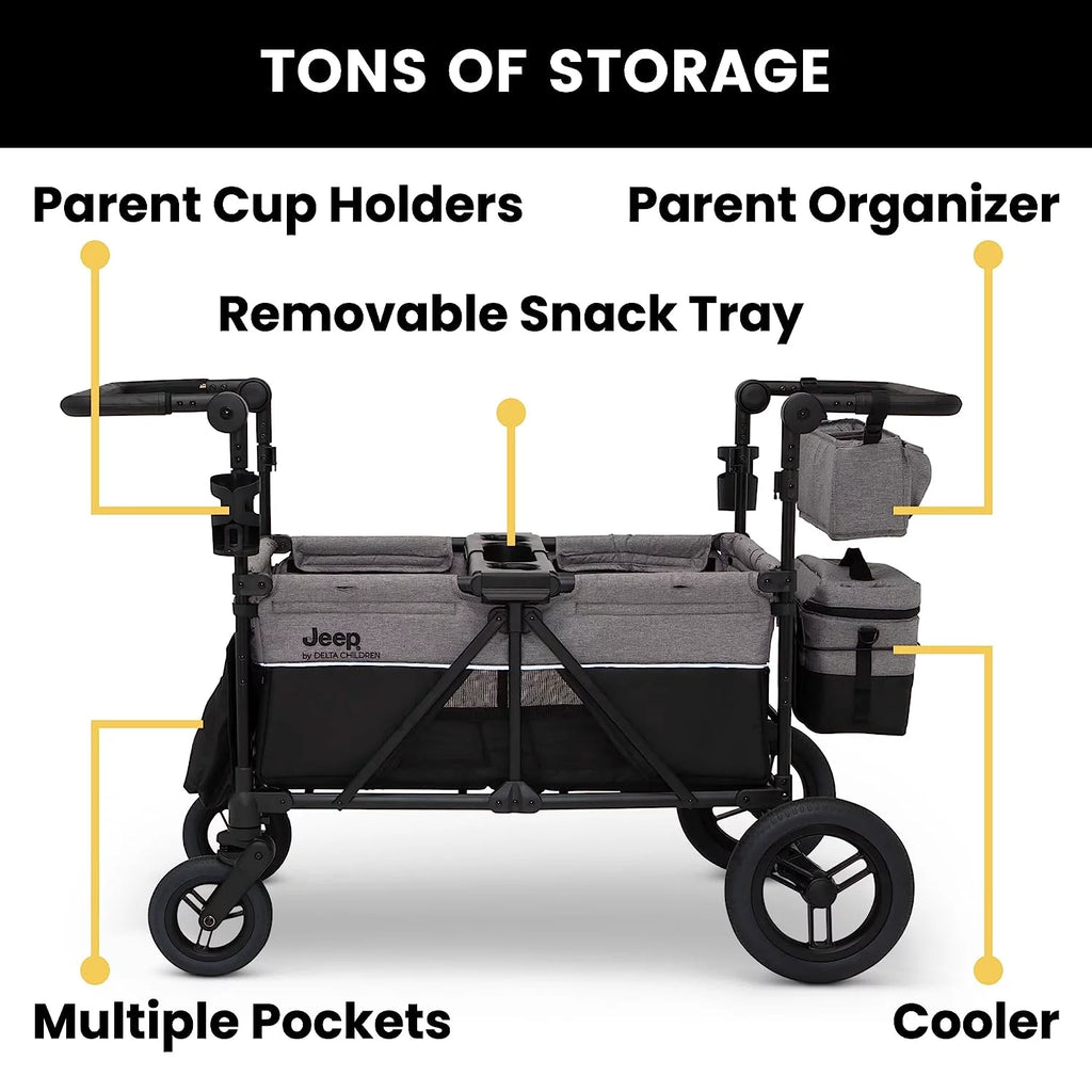 Grey 4 Seater Stroller Wagon E41733