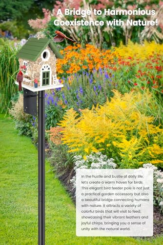 103 inch Heavy Duty Bird Feeder Pole with 5 Prongs Base F816
