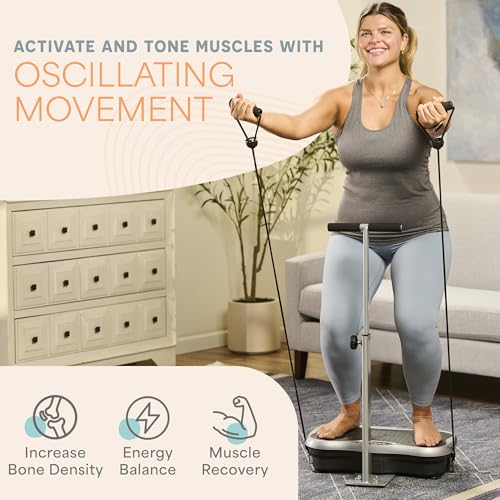 Vibration Plate Exercise Machine with Handlebars R8469