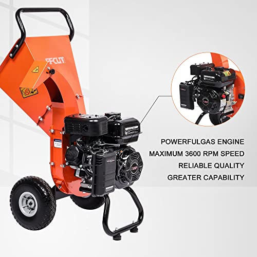 7 HP 212cc Gas Powered Wood Chipper Shredder Mulcher W7529
