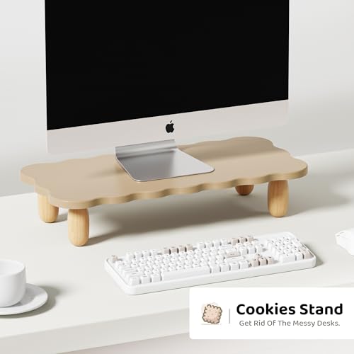 White Wood Monitor Stand Riser D927