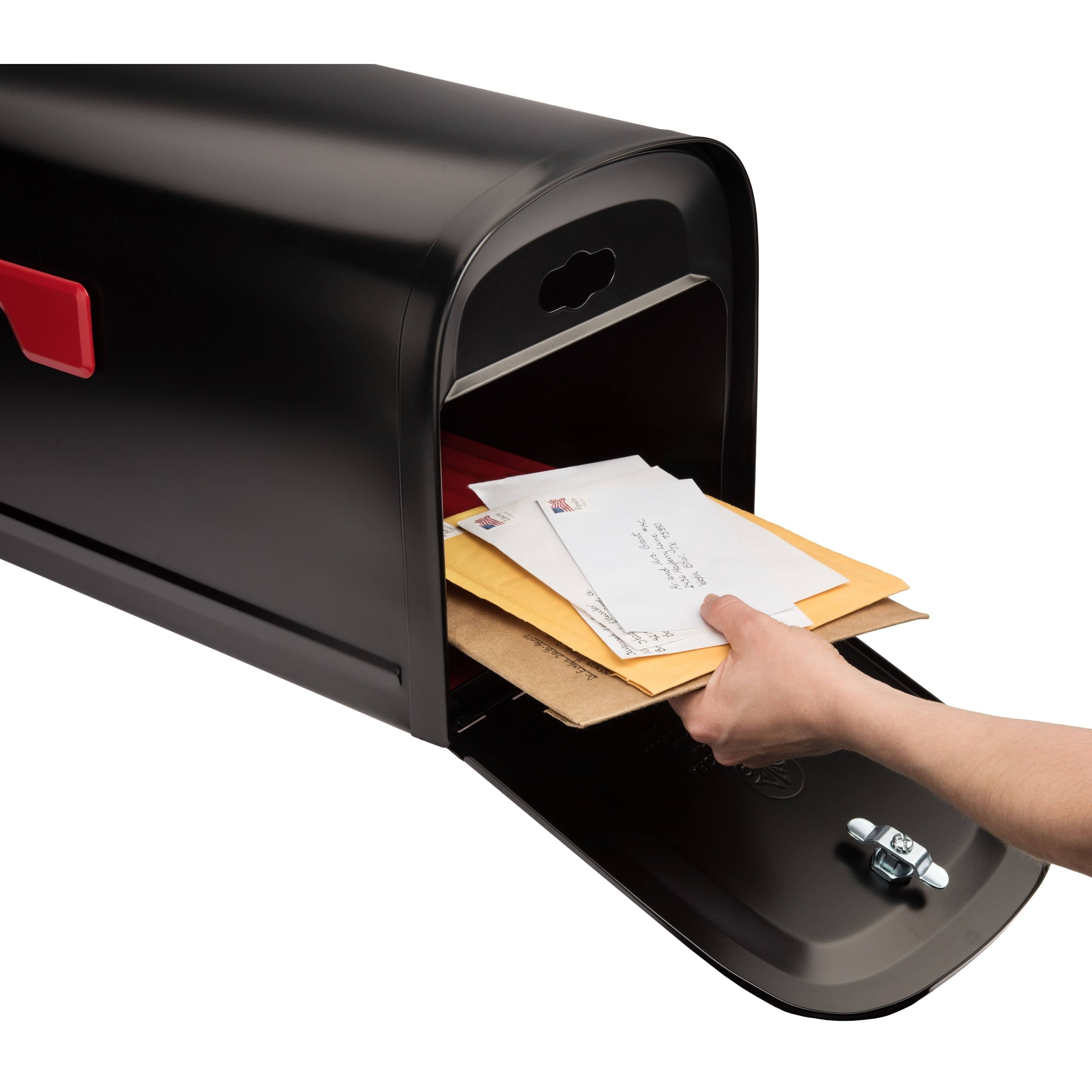 Post Mount Locking Mailbox (Black) A975