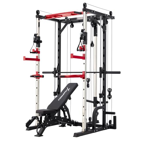 Smith Machine Home Gym with Cable Crossover Power Cage Z2876