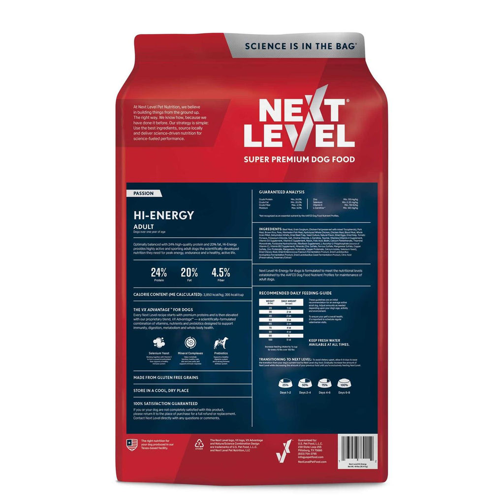 Next Level Hi-Energy Adult Dry Dog Food Y915