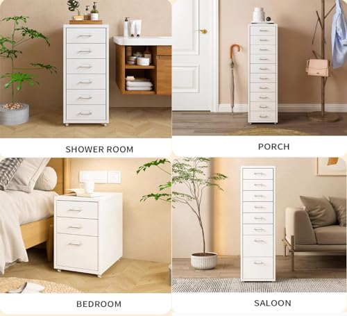 Metal Mobile File Cabinet with Lock Casters A988610