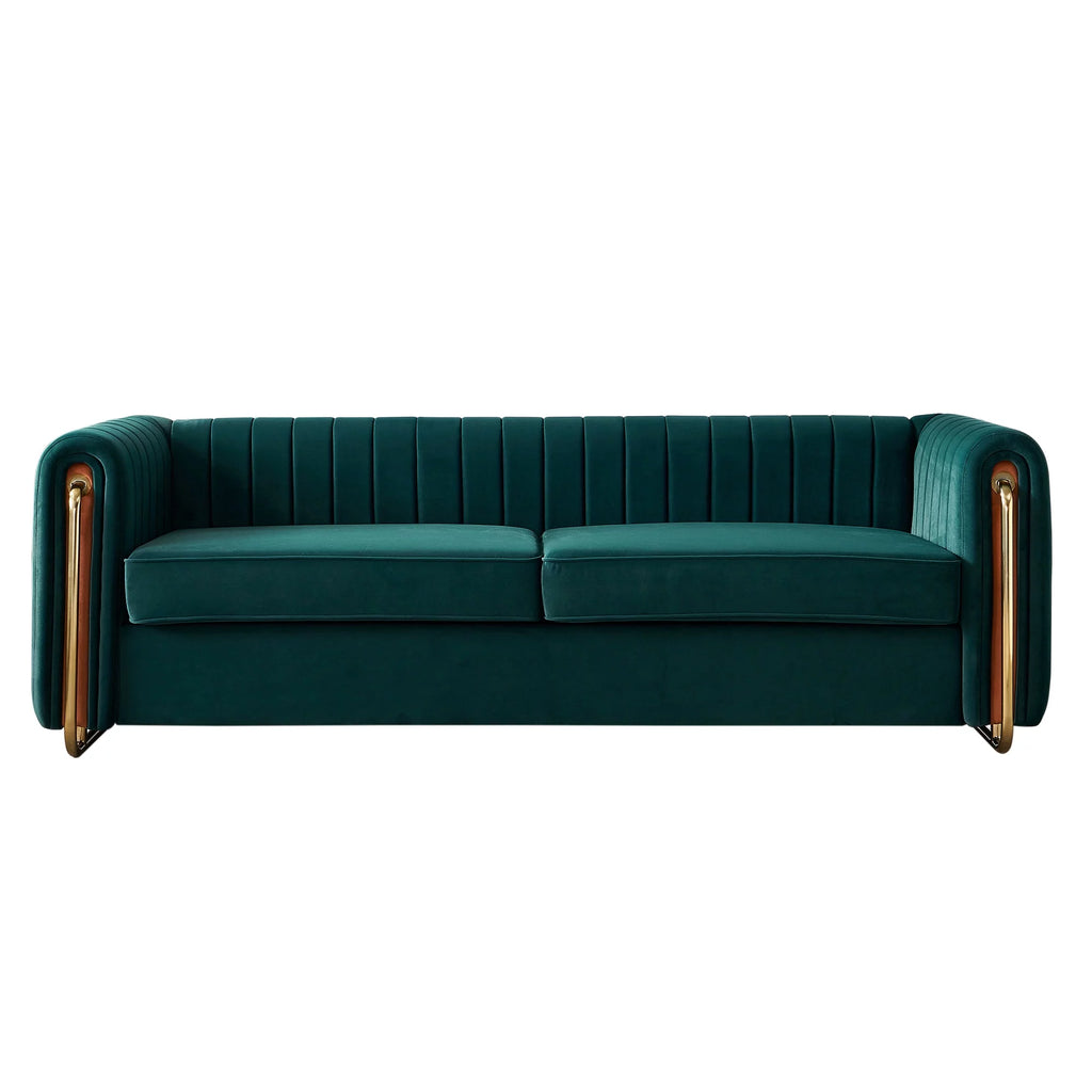 Green Velvet Sofa 84 inches H386978