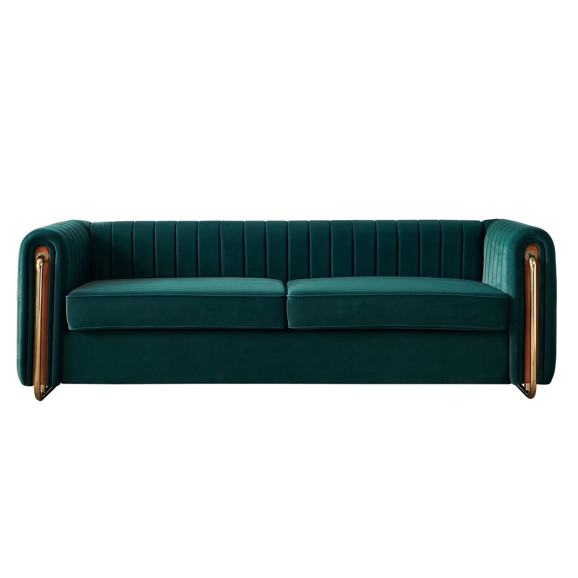 Green Velvet Sofa 84 inches H386978