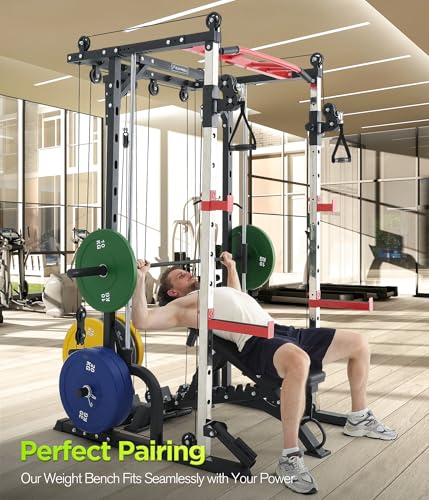 Smith Machine Home Gym with Cable Crossover Power Cage Z2876